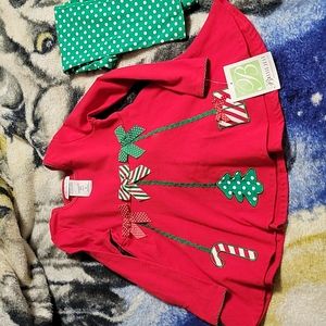 New bonnie jean girls Christmas outfit